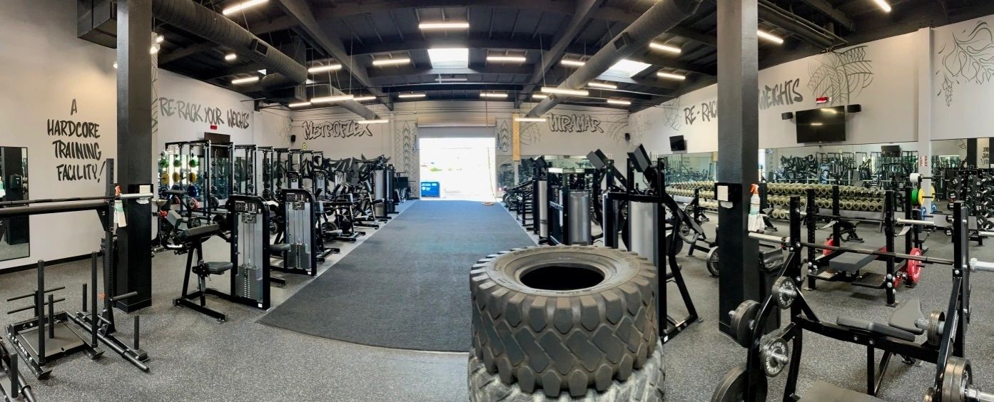 Wide view of the Metroflex Miramar training room